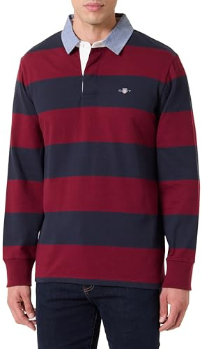 GANT Men's Reg Chambray Stripe Heavy Rugger Polo Shirt (Pack of 1)