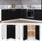 Myheimly Eckunterschrank Schwarz 75,5x75,5x81,5 cm Holzwerkstoff Küchenschrank Küchenzeile Küchenmöbel Unterschrank Küchenunterschrank Schrank