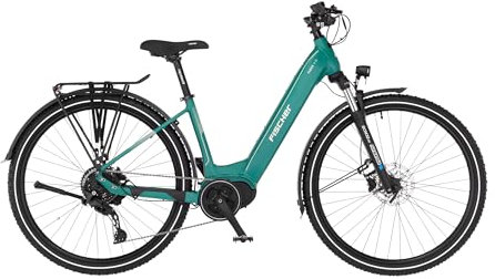 FISCHER E-Bike ATB Terra 4.0i Elektrofahrrad für Damen und Herren, RH 43, Mittelmotor 80, 36 V Akku, Adventure Green matt