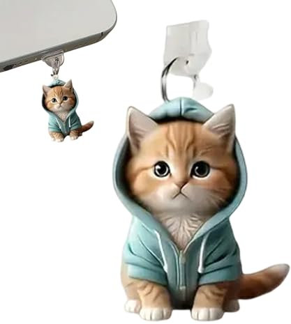 USB C Staubschutz Stöpsel, Handy USB C Schutz Staubstecker niedlicher Katzenstaubschutz für Smartphone Tablet und Andere mit Typ C geräte