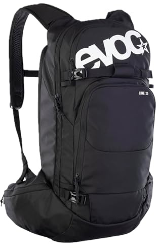 Sac à dos de randonnée EVOC LINE 20, sac à dos de ski (NEURALITE SYSTEM, compartiment avalanche séparé avec plan d'urgence, fixations pour skis/snowboards, poches sur la ceinture, BODY HUGGING), noir