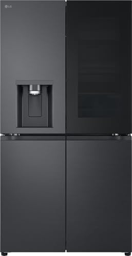 LG GMK961EV3E Multi-Door Kühlschrank mit Gefrierfach (646 L, Energieklasse E) mit InstaView, UVNano, Wassertank, LinearCooling, Total No Frost, Schwarz