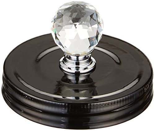 Cosmo Cricket Kunststoff Show Topper Jar lid-lid W/Crystal knob- schwarz