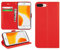 DN-Technology iPhone 7 Plus Case, iPhone 8 Plus Case, Flip Folio PU Leather Book Phone Cover, Wallet Stand Feature Magnetic Closure ID Card Holder Slots, For iPhone 7+/8+ Cover (RED)