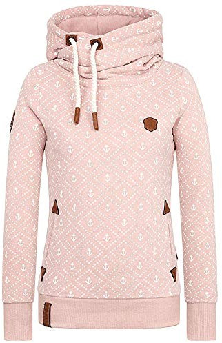 Femmes Automne Hiver Sweats à Capuche Casual Hoodies Mode Pullover Manches Longues Vestes Sweat-Shirt Rose M