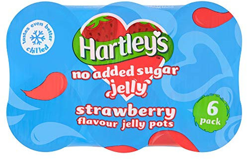 Hartley's No Added Sugar Strawberry Jelly Pots, Pack of 6