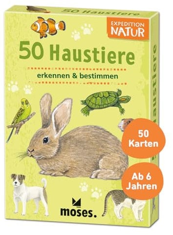 moses. Verlag GmbH 9792 Natur: 50 Haustiere: erkennen & bestimmen (Expedition Natur), Yellow