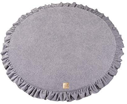 MEOWBABY Krabbelmatte Baby – 100x100cm Spielmatte Baby Faltbar – Weiche Baby Play Mat & Babymatte für sicheres Spielen – Bodenmatte Kinder, Velvet, Hellgrau