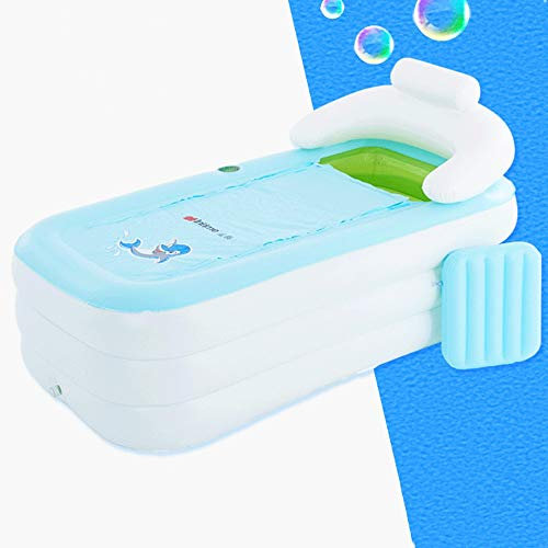 PPBathtub Tragbarer Badewannen Aufblasbare Erwachsene Badewanne Große Badewannen for Erwachsene Aufblasbarer Tub Hot Ice Bad Außen Fun Tub Home Spa Tub Plastic Weiß Farbe 160x84x48cm