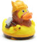 Badeente Thor I Quietscheente I L: 9 cm I inkl. Badeenten-Schlüsselanhänger im Set
