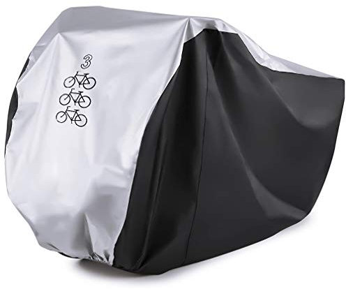 ALBOYI 3-Bike Rain Cover - Waterproof, All-Weather, Dust Resistant, UV Protection for Mountain & Road Bikes