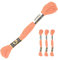 3 Docken Stickgarn je ca. 8m Sticktwist 100% Baumwolle Stickerei verschiedene Farbwahl, Farbe :2732 aprikosenfarbig