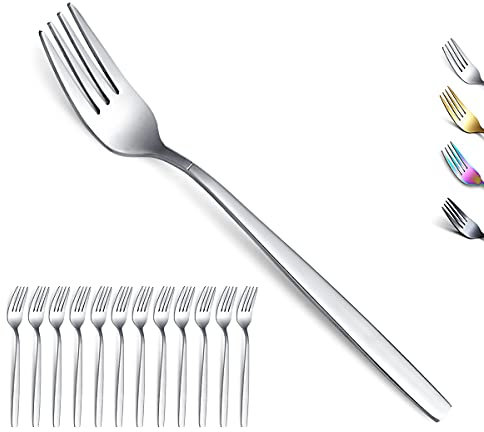 Berglander-Juego de 12 Tenedores de Mesa de acero inoxidable, tenedores y cucharas de cubiertos, cucharas y tenedores
