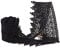 PandaHall 8.5CM Breite Schwarzes Spitzenband Unelastische Stickerei Spitzenbesatz, Vorhang Tischdecke Schonbezug Braut DIY Kleidung/Accessoires