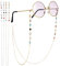 FANTESI 2 Pcs Eyeglasses Chain, Glasses Chain Bead Glasses Strap Spectacle Chain Glasses Cord Sunglasses Strap Lanyard Eyewear Strap for Women Sports