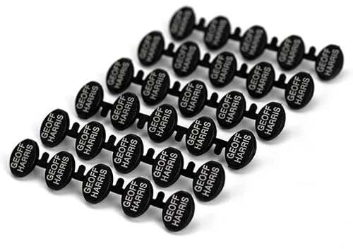 ATTACHATAG Extra - Permanent Personalised Name Tags for Clothing (Black, 30)