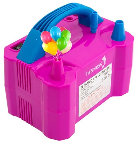 Tanness Electric Balloon Pump - Portable Dual Nozzle High Power (AC220-240V 600W) Ballon Pump | Inflator Electric Air Pump | Balloon Pump Electric for Birthday Decoration & Party Decorations