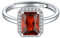 ChicSilver Silber Damenring Fingerring mit Quadrat Symbol Verstellbarer Ring mit Quadrat Rubin Gebursstein Hochzeitsring Verlorbungsring Ehering für Freundin Ehefrau