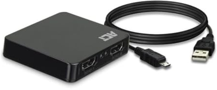 ACT HDMI Splitter 1 in 2 Out, HDMI Verteiler 4K@30Hz, Mirror Mode - AC7835 | für Digital Signage, Geschäfte