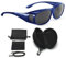 FALINGO Sonnenüberbrille Überzieh Sonnenbrille polarisiert CLASSIC EDITION UV 400 (Blau, Grau)
