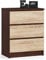 AKORD Kommode K60 mit 3 Schubladen | für das Wohnzimmer Schlafzimmer Schrank Büro Arbeitszimmer | Modernes Funktionales Design | B60 x H77 x T40 cm, Gewicht 25 kgWenge/Sonoma-Eiche