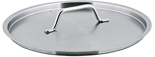 METRO Professional Edelstahldeckel, Ø 40 cm, mit Griff aus Edelstahl und Dampföffnung, spülmaschinenfest, silber