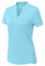 YSENTO Damen Golf Poloshirt Atmungsaktiv Sport Laufshirt Kurzarm V-Ausschnitt Funktionsshirt Sportbekleidung(02Blue,M)