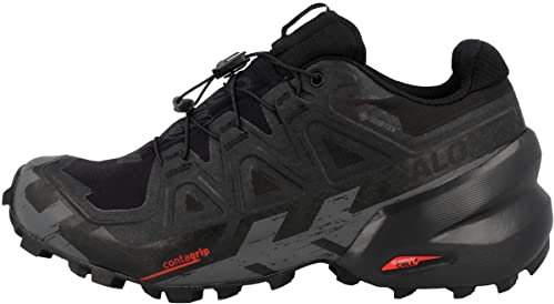 Salomon Damen Speedcross 6 GTX Sneaker, Schwarz Schwarz Phantom, 39 1/3 EU