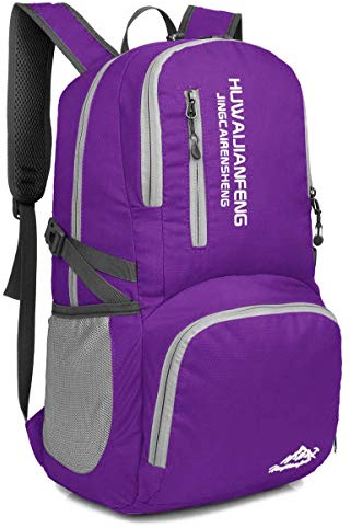 Crenze Leichter faltbarer Rucksack, 35 l/45 l, für Reisen, Wandern, Tagesrucksack, für Herren und Damen, langlebig, handlich, wasserdicht, für Camping, Bergsteigen, Wandern, Radfahren, Klettern