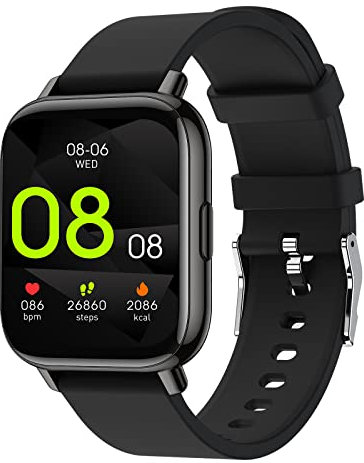 MicLee Damen Herren 1.69 Zoll Touch-Farbdisplay Smartwatch mit Bluetooth Anruf Fitness Tracker Sport Uhr mit Pulsuhr Schrittzähler Schlafmonitor IP68 Wasserdicht Armbanduhr für IOS Andorid