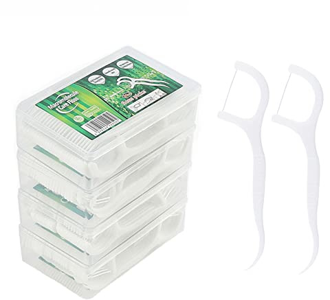 YIKAOMAI® 200 st tandtrådspinnar, tandtråd/tandhygien blommor med Y-design, engångs tandtrådspinnar/tandrengöringspinnar