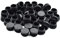 NIANOPKM Lot de 30 bouchons de protection,trou de forage de 15 mm en plastique noir pour meubles,couvercle de tuyau,bouchons décoratifs en plastique pour tiroirs d'armoires