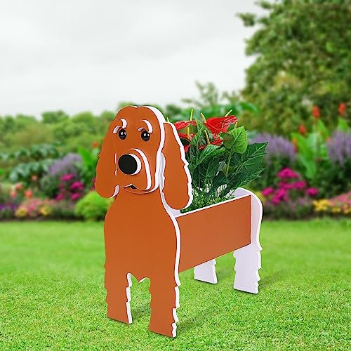 Cute Dog Planter Plant,PVC Animal Plant Pots Outdoor Indoor Garden Planters for Succulent,Small Gifts Dog Planter,Storage Containers Dog Planters,Rectangular Plant Flower Pots Decor (Cocker Spaniel)