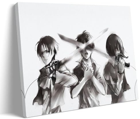 KHAMEO Poster Attack On Titan, dekoratives Gemälde, Leinwand-Wandposter und Kunstdruck, modernes Familienschlafzimmer-Dekor-Poster, 60 x 90 cm