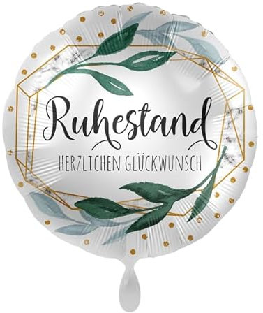 Folienballon * Ruhestand - Herzlichen Glückwunsch * als Deko oder Geschenk für die Rente und Pension | Größe: 43cm | Luftballon Ballon Rentner