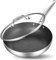 Inqibee 22 CM Hybrid Tri-Ply Stainless Steel Non-Stick Frying Pan with Lid,Induction Cooking Pan,Even Heating and Oven Safe