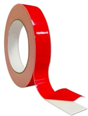 Ruban Adhésif Double Face 5m Puissant et résistant / 500x1,7x0,1cm - Rouge, Multifonction