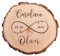 Baumscheibe mit Gravur Unendlichkeit, Holzscheibe zur Hochzeit, Hochzeitsgeschenk für Brautpaar, Personalisierte Holzplatte mit Namen und Datum, Geschenk zur Hochzeit, Holz Untersetzer, Hochzeitsdeko