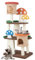GYMAX Cat Tree, Mushroom Cat Tower with Condo, Platform, Scratching Posts, Sisal Board & Spring Ball, Multi-level Kitten Play Center for Living Room Bedroom (69 x 49 x 146cm)