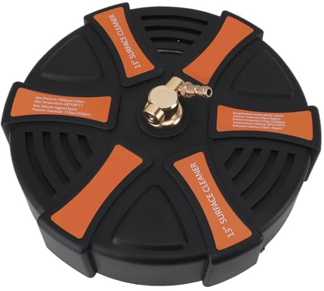 13In Pressure Washer Surface Cleaner, 2500PSI Pressure Surface Cleaner with 2 Extension Wand Attachments, 1/4 Inch Quick Plug, for Driveways Patios Decks Sidewalks