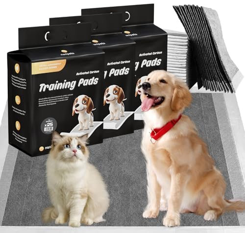 Nanipets® Trainingspad für Hunde Welpenunterlagen, Superabsorbierendes & Auslaufsichere Aktivkohle-Hunde-PIPI-Pads, 60 x 90 cm Extra Große Pet Pads, 75 Stück
