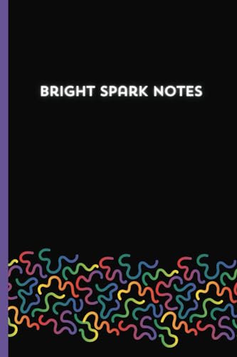 Fun Squiggles Bright Spark Notebook: 50 Blank numbered pages, 4x6 inches, striking front cover