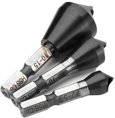 Fasenfräser HRC89 M35 HSS-CO Kobalt Senker Bit Hex Schaft 90 ° TiAlN Beschichtet Entgraten Fasen Werkzeug for Metall Edelstahl(15-20mm)