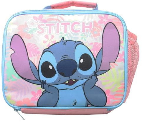 Disney Stitch Kids Lunch Bag with Insulated Lining Portable Lunch Box Cooler Bag