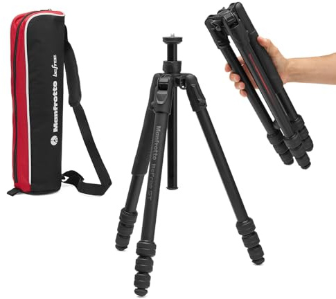 Manfrotto Befree GT Pro Trépied de Voyage en Aluminium 4 Sections Noir Mat
