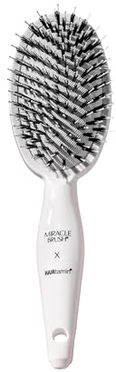 Hairtamin Spazzola per capelli per tutti i tipi di capelli, spazzola piatta per asciugare, districare e lisciare, antistatica, leggera ed ergonomica, spazzola per capelli per uomini, donne, bambini e