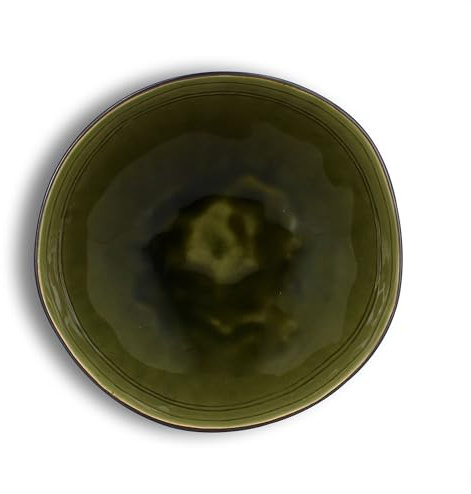 OGO LIVING - Assiette gourmet meta 24cm 1020ml en grès vert - 7932099
