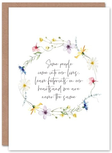 Artery8 Marriage Poem Lives Footprints Heart Flowers Blank For Him Or Her Art Wedding Card