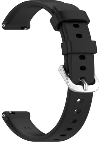 Armband Kompatibel mit Garmin Lily 2 Active Damen Smartwatch Silikonband, Anti-Schweiß Ersatz Schnellverschluss Uhrenarmbänder 14MM Weiche Silikon Sport Armbänder (1-schwarz,14mm)