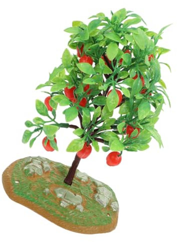 FELTECHELECTR Miniatur-apfelbaum Modell Für Dioramen Und Architektur Künstlicher Obstbaum Aus Resin Realistische Miniaturbaum-Dekoration Für Modelleisenbahn Und Landschaftsgestaltung